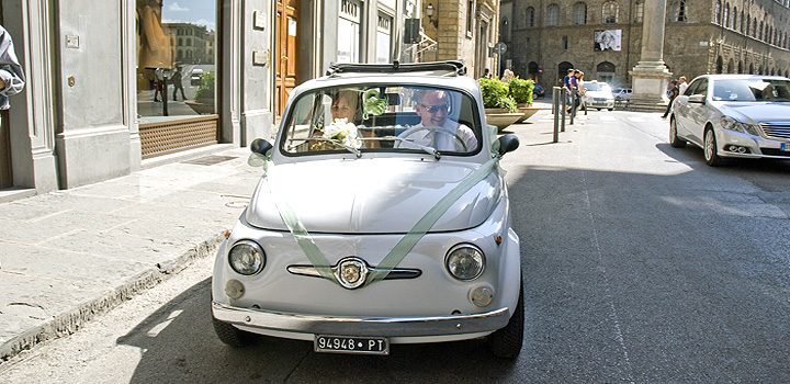Wedding and honeymoon vintage cars hire